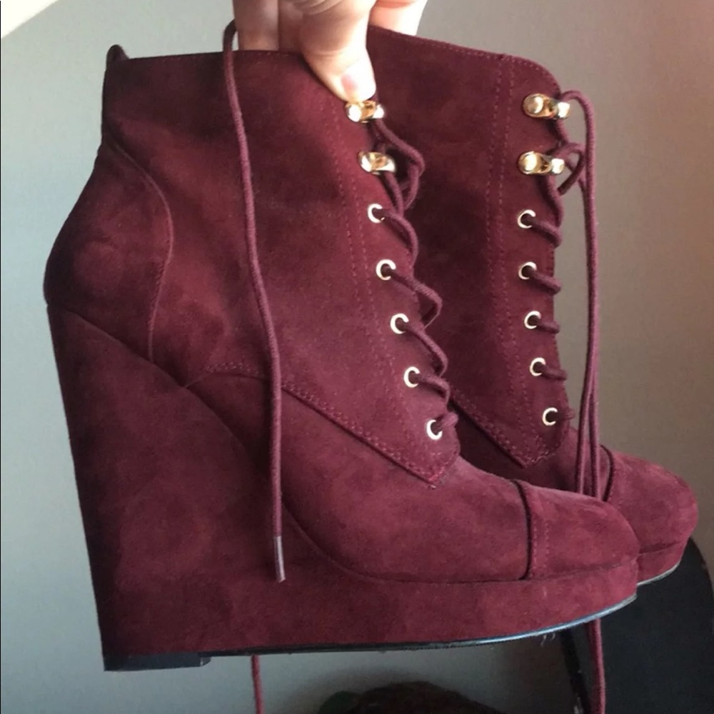 Lace up booties